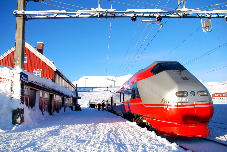 Train en gare de Finse 15.02.19