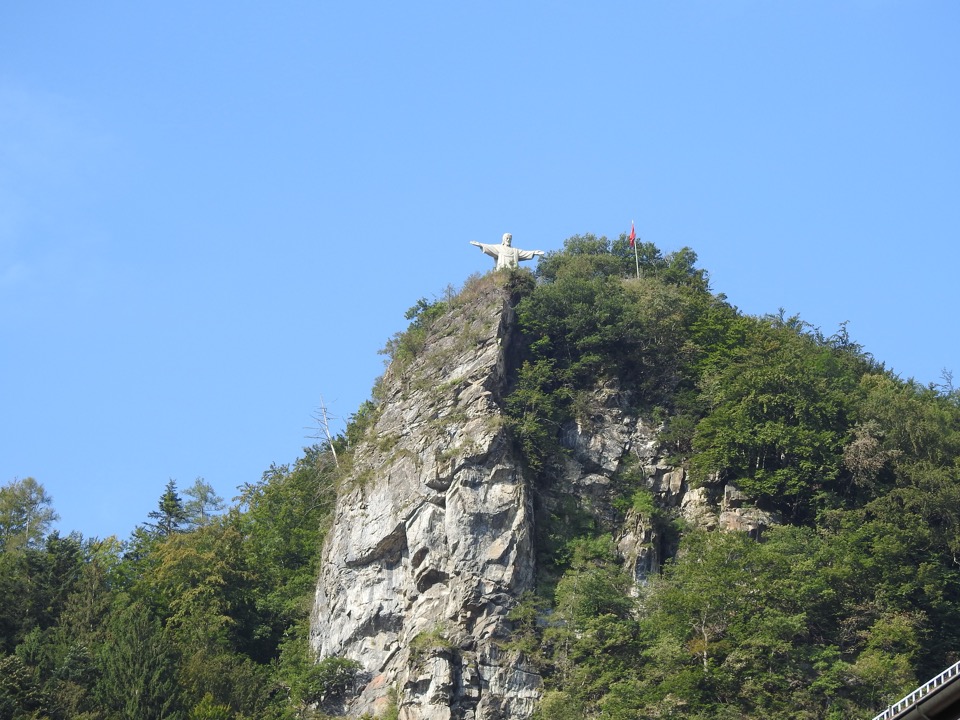 Réplique du Christ de Rio de Jaaneiro 11 m. de haut Bad Ragaz 10.09.16