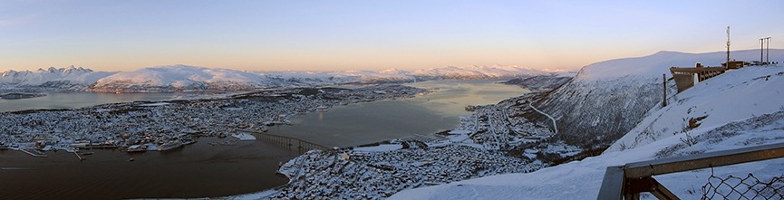 Panorama de Tromsø sepuis le belvédère Fjllstua 08.02.19